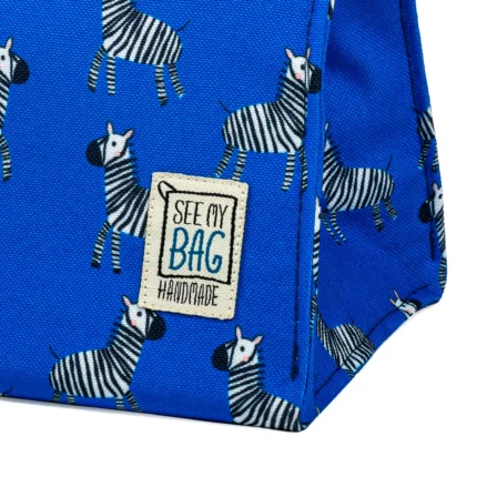 Zebra Blue Lunchbag