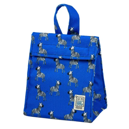 Zebra Blue Lunchbag