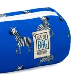 Zebra Blue Round