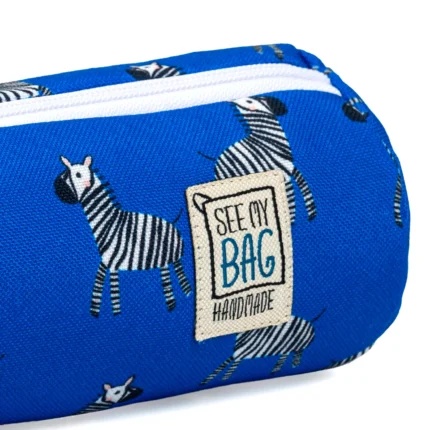 Zebra Blue Round