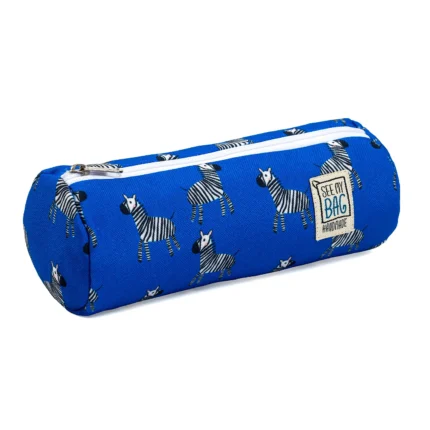 Zebra Blue Round