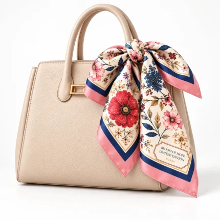 Bloom of Hope scarf for your bag